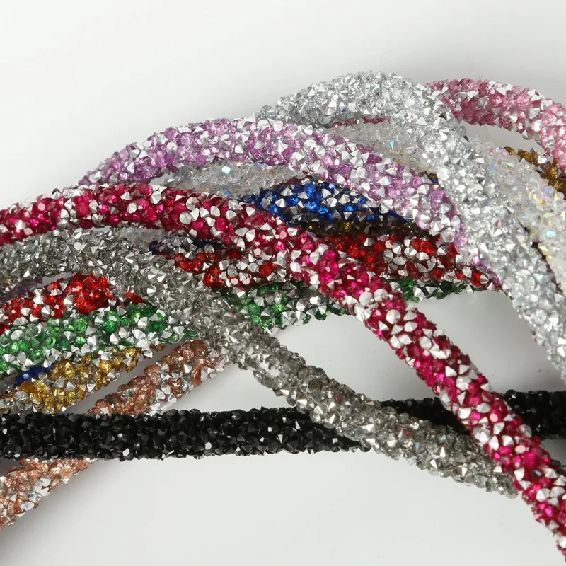 1 м/лот 7 мм Модный мягкий шнур для ювелирных изделий веревка с полимерными Стразы