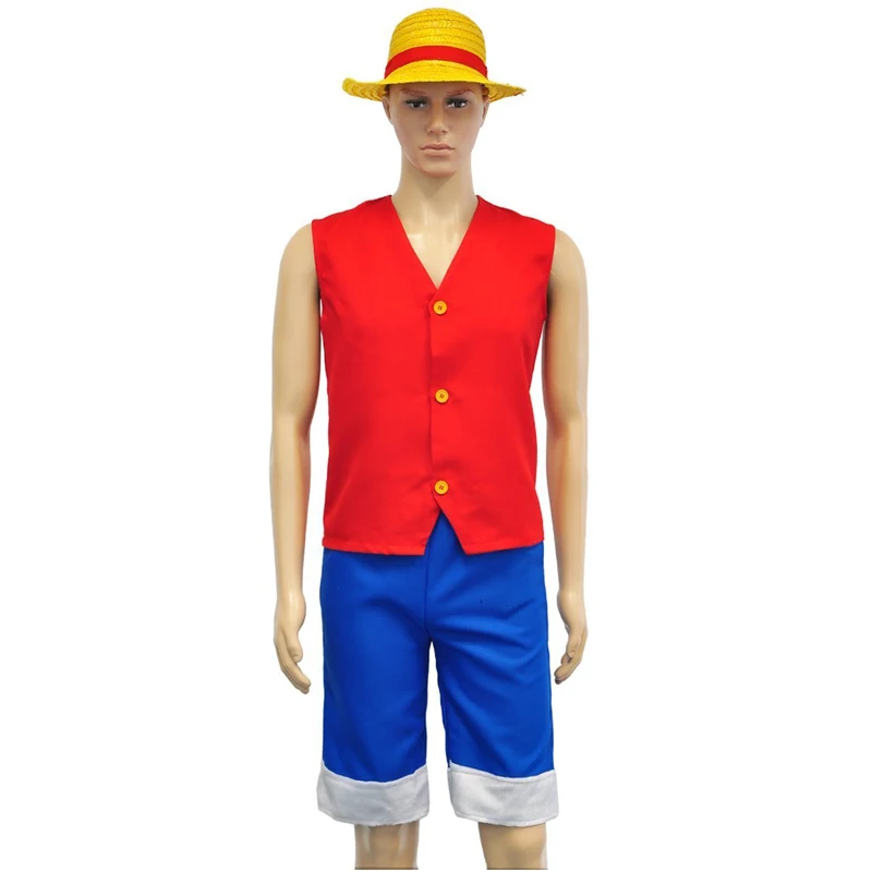 Аниме Косплей цельный Обезьяна D. Luffy костюмы европейский размер бесплатная