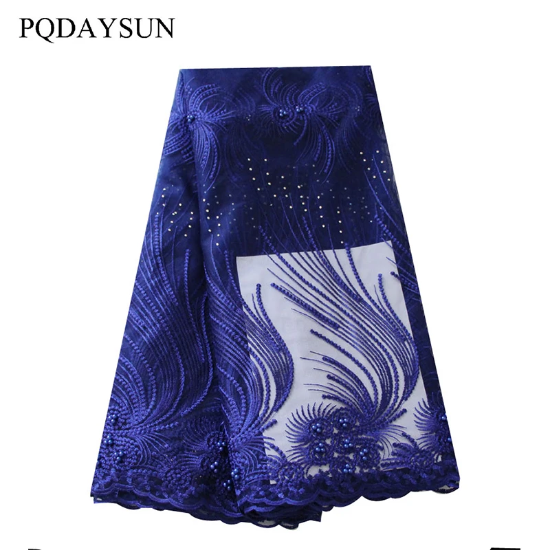 PQDAYSUN новейшие африканские кружевные ткани 5 ярдов/шт. Высококачественные