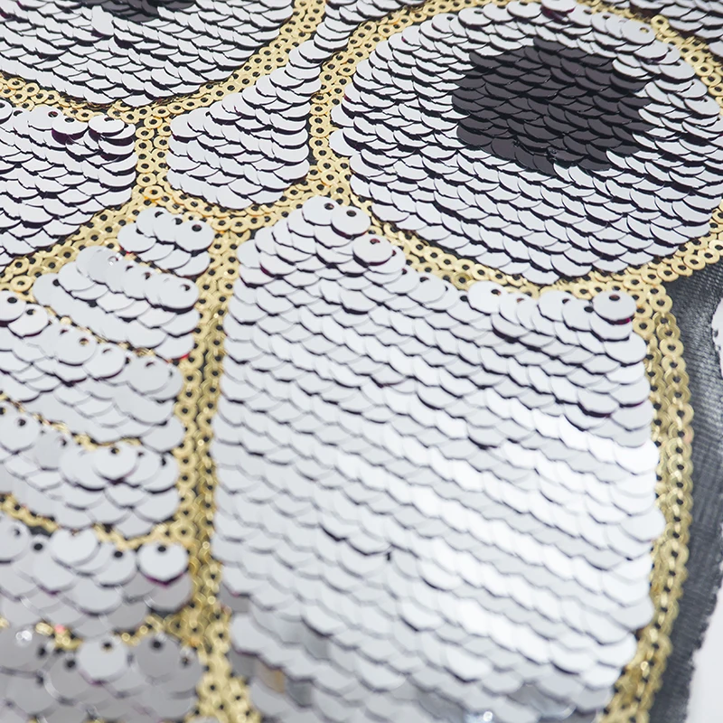 Патч для совы двусторонний меняющий цвет блестки Пришивные патчи одежды сделай