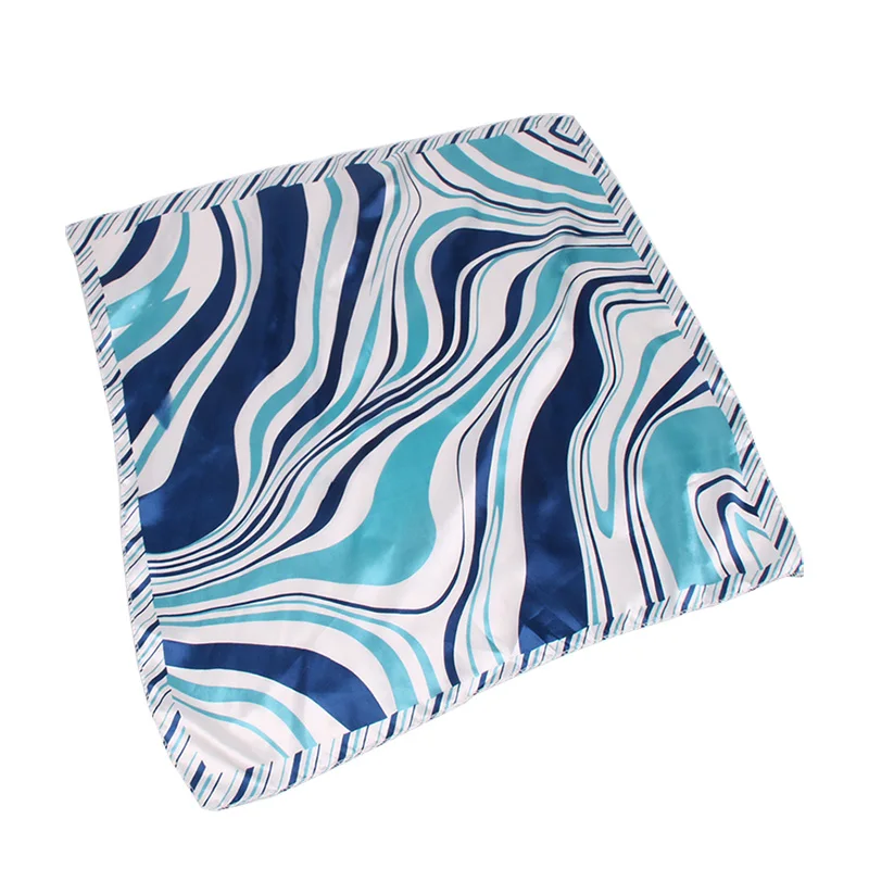 Женский шарф для официанта маленький квадратный из шелка 50*50 см| |