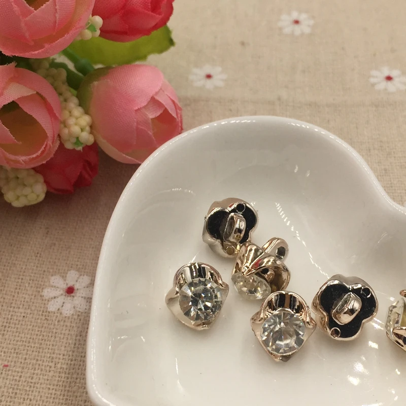 Домашние Швейные аксессуары для женщин Клевер Кристалл Джинсы Кнопка шифон