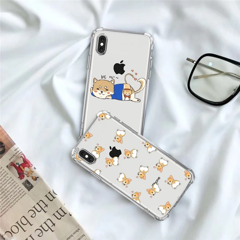 Чехол для телефона с рисунком Шиба ину для iPhone 6S 8 6 7 Plus 11 PRO X XS XR Max чехол прозрачный противоударный мягкий силиконовый чехол s