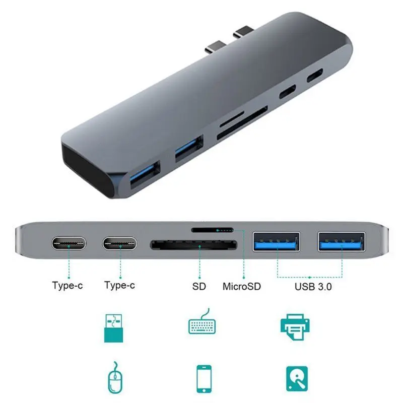 USB 3.0 Type C Hub к HDMI адаптеру 4K Thunderbolt 3 с 1 TF SD Reader слот PD для MacBook Pro/Air 0|Кабели HDMI| |
