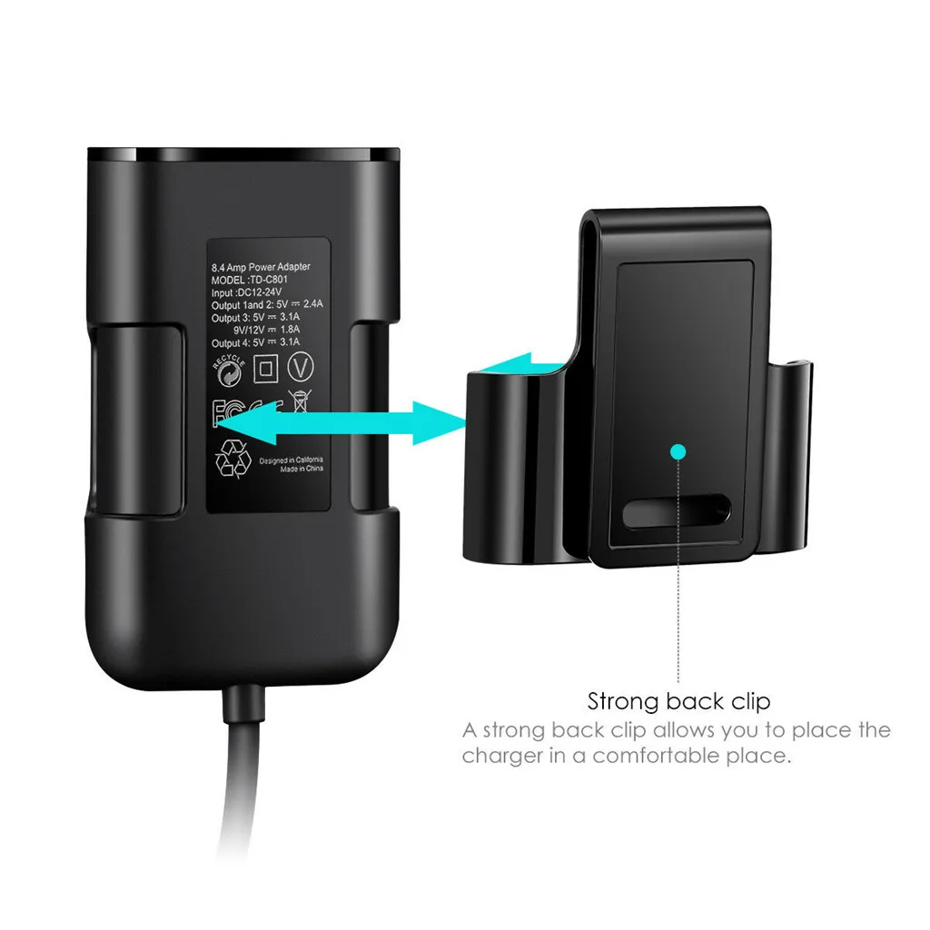 QC3.0 4 USB порта 7A быстрая зарядка автомобильное зарядное устройство для телефона