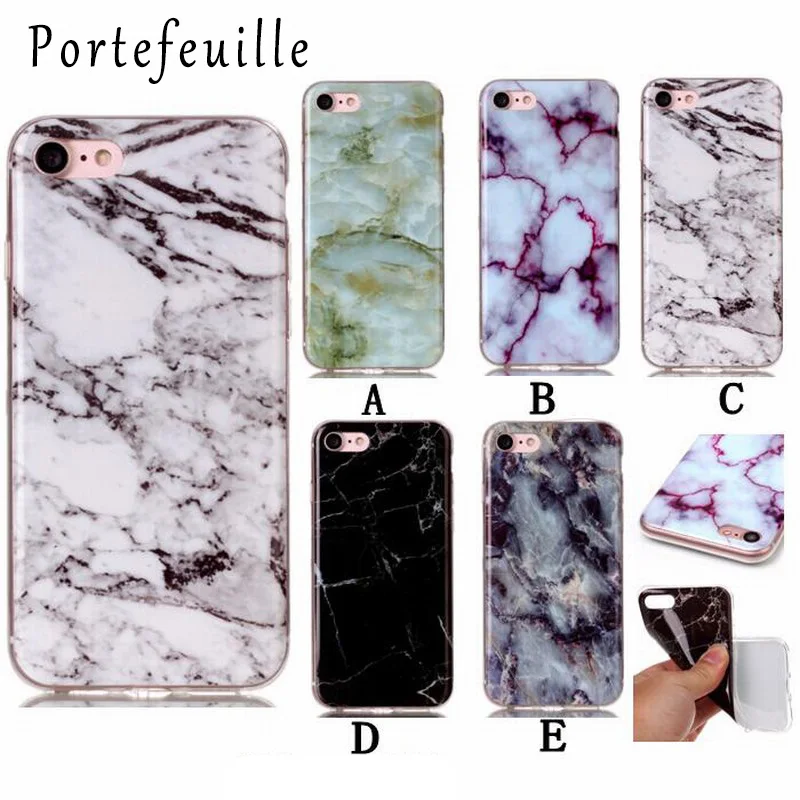 Portefeuille мраморный узор фиолетовый мягкий гибкий из ТПУ тонкий защитный чехол для
