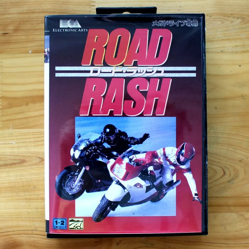 Road Rash 16 Bit SEGA MD Game Card With Retail Box For Sega Mega Drive For Genesis
