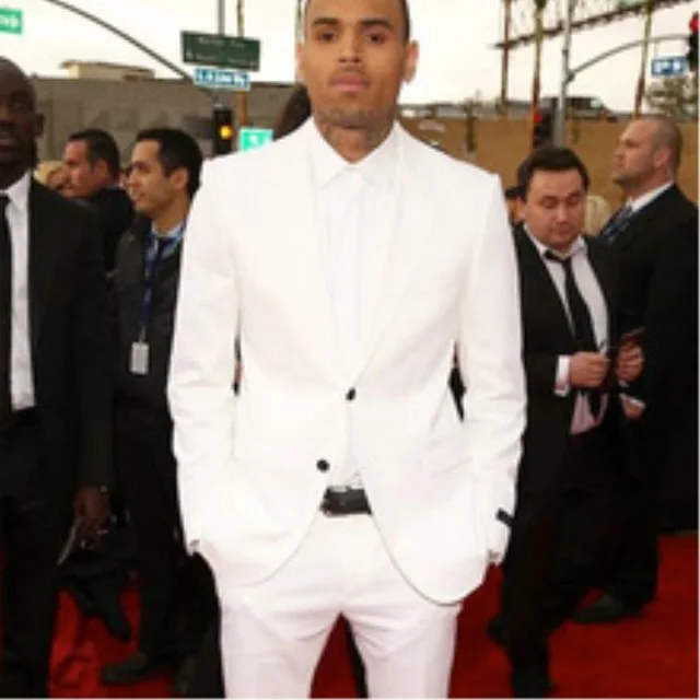 Белый вечерний мужской костюм 2018 облегающий блейзер с отложным воротником из