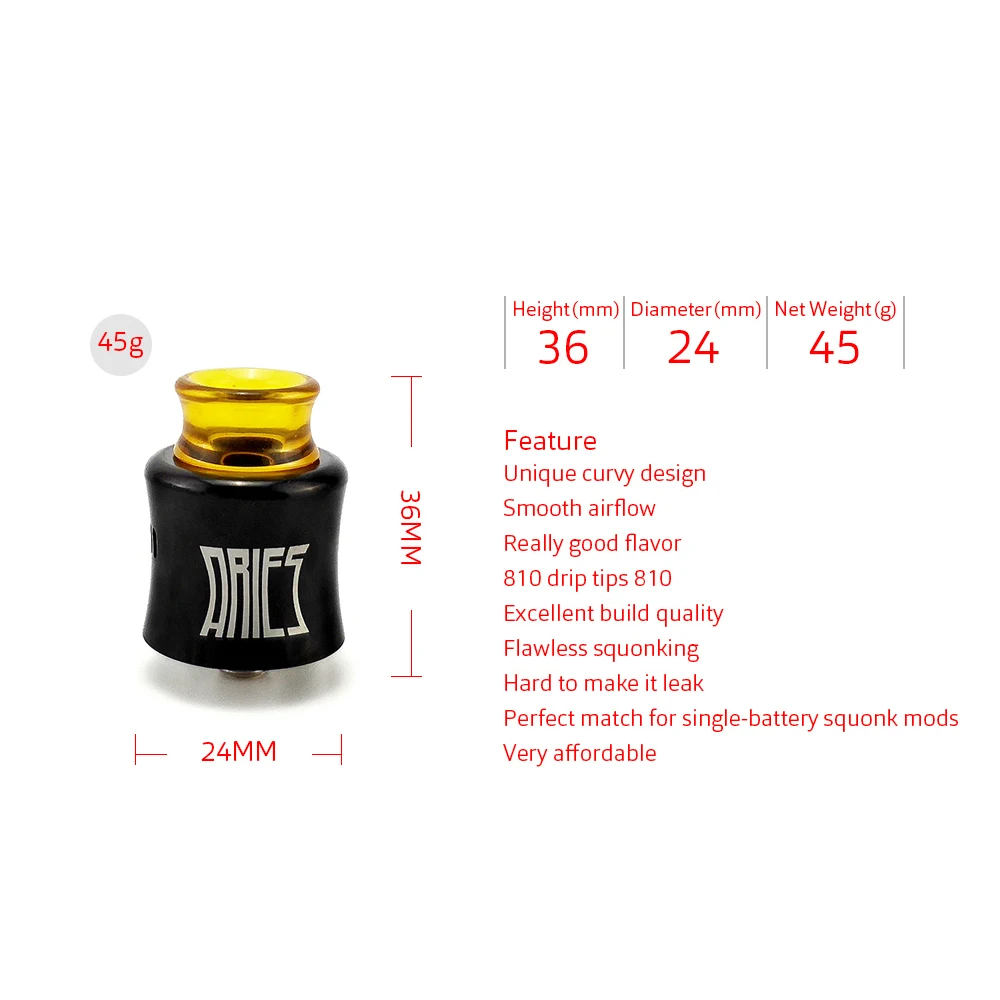 Оригинальный распылитель KEEPRED BF RDA 24 мм 810 капельный наконечник для 510 присадочный