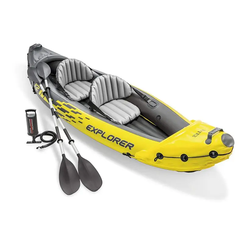 351 см Intex K2 Explorer два человека сидячий надувной каяк 2 Море Река Озеро весло Рыбалка