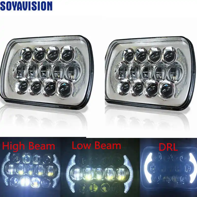5 ''x 7'' 7 6'' 105 Вт светодиодный фары с DRL Для Jeep Cherokee XJ Wrangler YJ для Comanche MJ