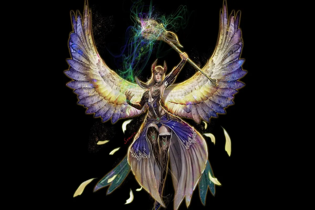 Настенное искусство холст эротическое волшебное девушка с крыльями PDM341 декор