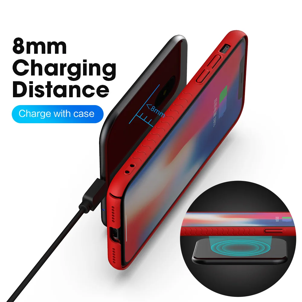 15 Вт Беспроводное зарядное устройство коврик для iPhone X/XS Max XR 8 Plus SIKAI 10