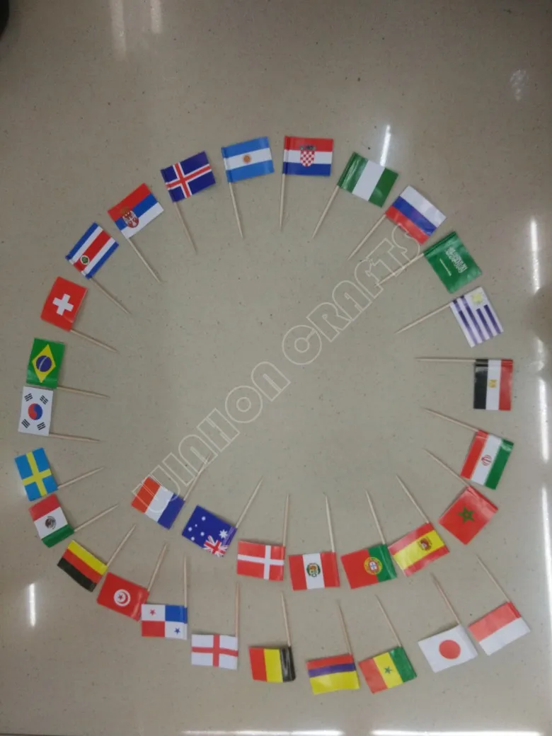 

Sports Countries Toothpick Flags Cupcake Picks Toothpick Flag Dinner Flags Cake Toppers For Football Bars and Games