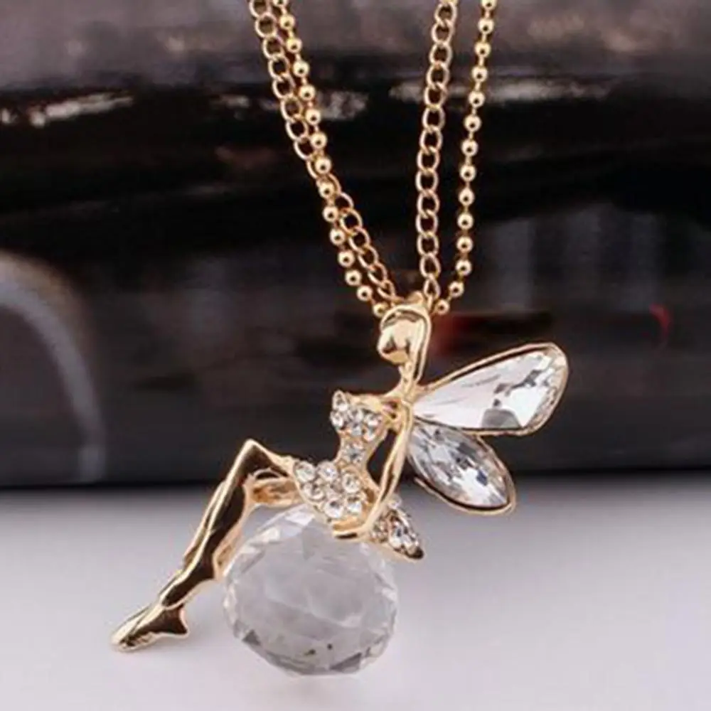 Женское ожерелье с подвеской в виде крыльев Ангела Beiver модное длинной цепочкой