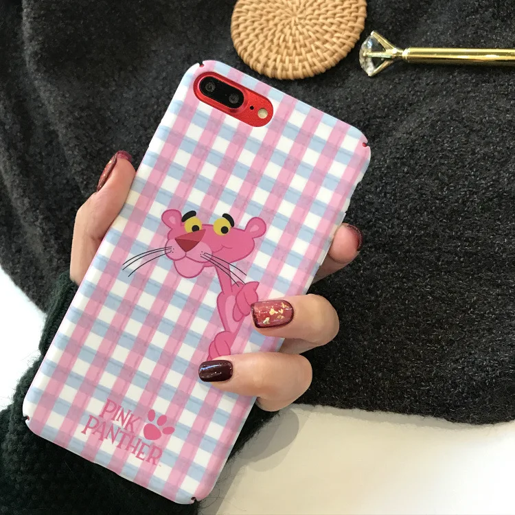 Милый мультяшный Розовый леопардовый чехол для телефона iphone 7 puls 8 8puls розовый