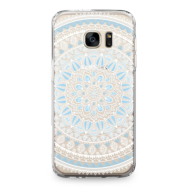 Цветной цветок с цветочным принтом, мандалой TPU Защитный чехол для samsung Galaxy S4 S5 S6 S7 край S8 S9 S10 плюс S10e Note 4 5 8 9 силиконовый чехол для телефона