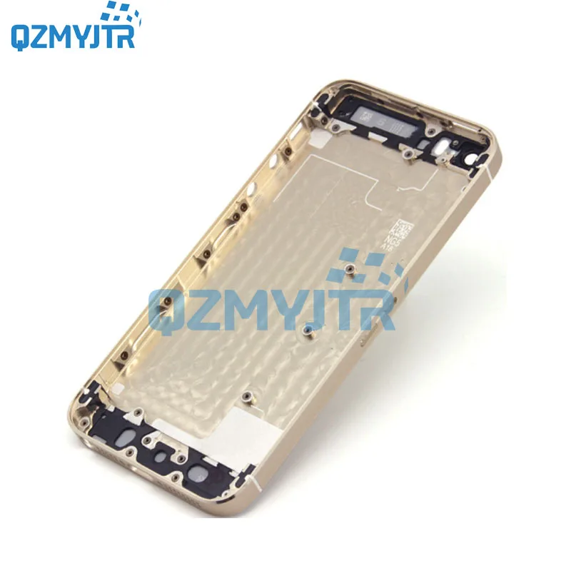 4," для iphone 5s крышка батареи задняя крышка Корпус задняя дверь Чехол средняя рамка Шасси с боковой сборка кнопок для iphone SE 5SE