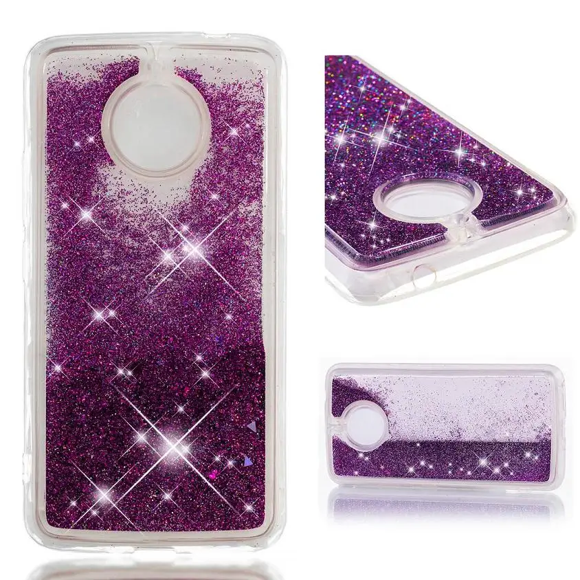 Любящее сердце динамичный жидкий песок мягкий ТПУ чехол для телефона Motorola Moto E4