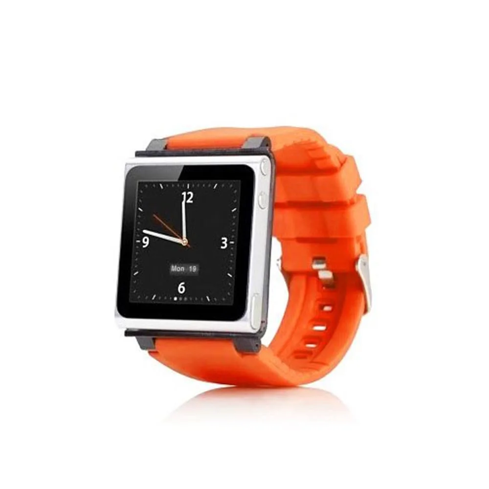 Orange Бегущий верблюжий ремешок для часов/спортивный ремешок для Apple iPod Nano 6-го поколения Чехол - Цвет: Orange