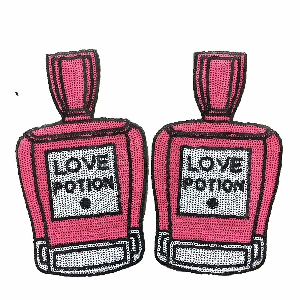 Розовый Приворотное зелье флакон духов патчи для одежды Бесплатная доставка