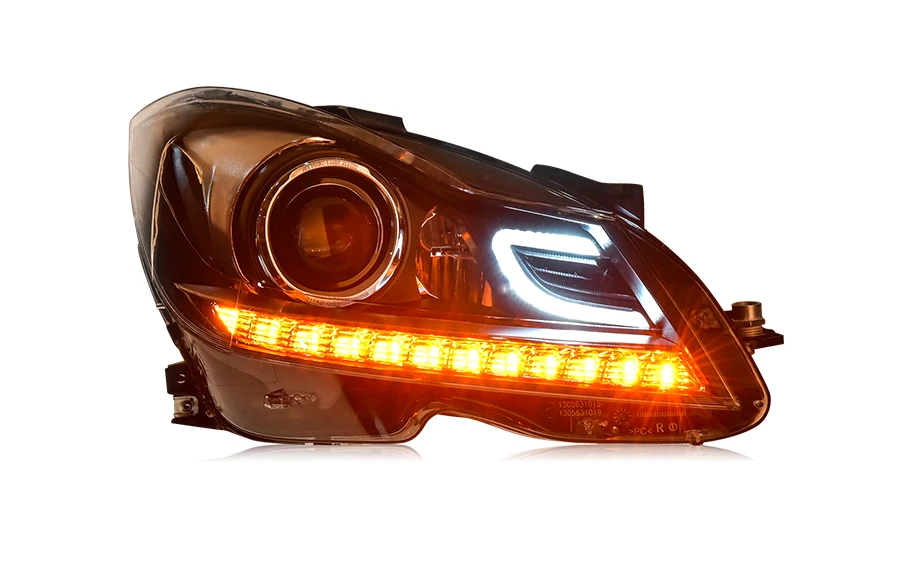 Головной светильник в сборе для Mercedes Benz W204 2011 2012 2013 C180C200C260 Светодиодный дневной светильник светодиодный поворотник