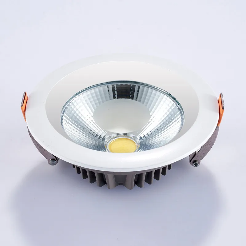 Фото Ultra Bright Round White Shell LED Downlight 10W 15W 20W 30W Aluminum AC85-265V Down Light Ceiling Recessed Spot Лампы и освещение Ultra Bright Round White Shell LED Downlight 10W 15W 20W 30W Aluminum AC85-265V Down Light Ceiling Recessed Spot Лампы и освещение