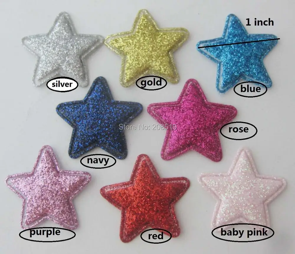 PANNOV 25 мм блеск звезды патчи 120 шт. Мягкий войлок hairclip аппликации multicolors DIY craft Скрапбукинг