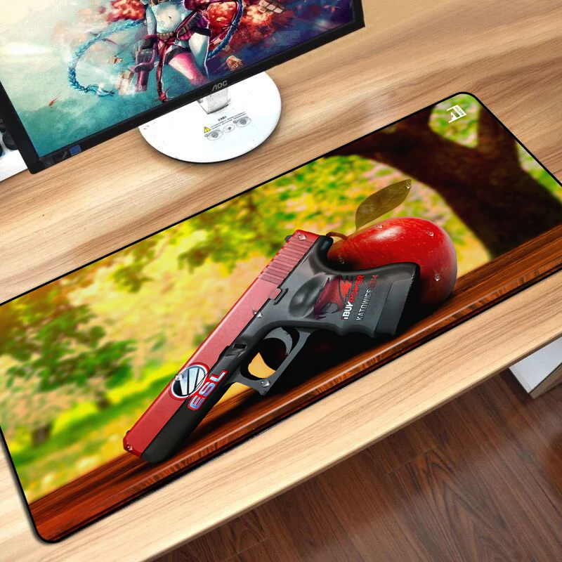 Игровой коврик для мыши cs go с большими краями стежка размер AWP AK47 подарок