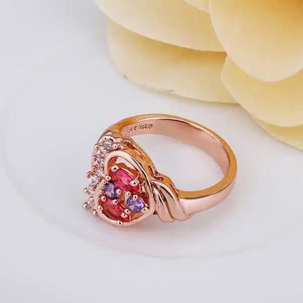 New Arrival Engagement Ring 18K Gold Plated Women Rings Made With Genuine SWA Elements Austrian Crystal Jewelry SMTPR433 | Украшения и