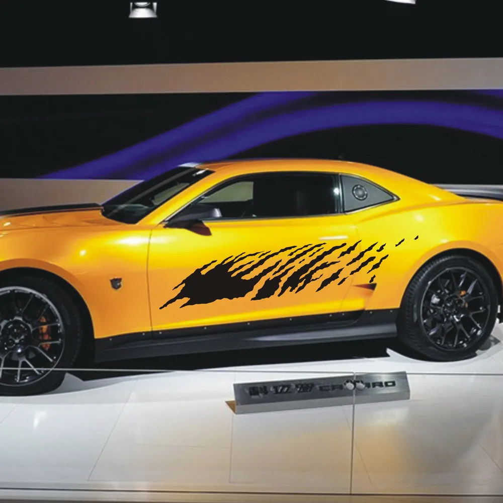 Автомобильная наклейка для гонок Бесплатная картина в полоску брызги 67 дюймов