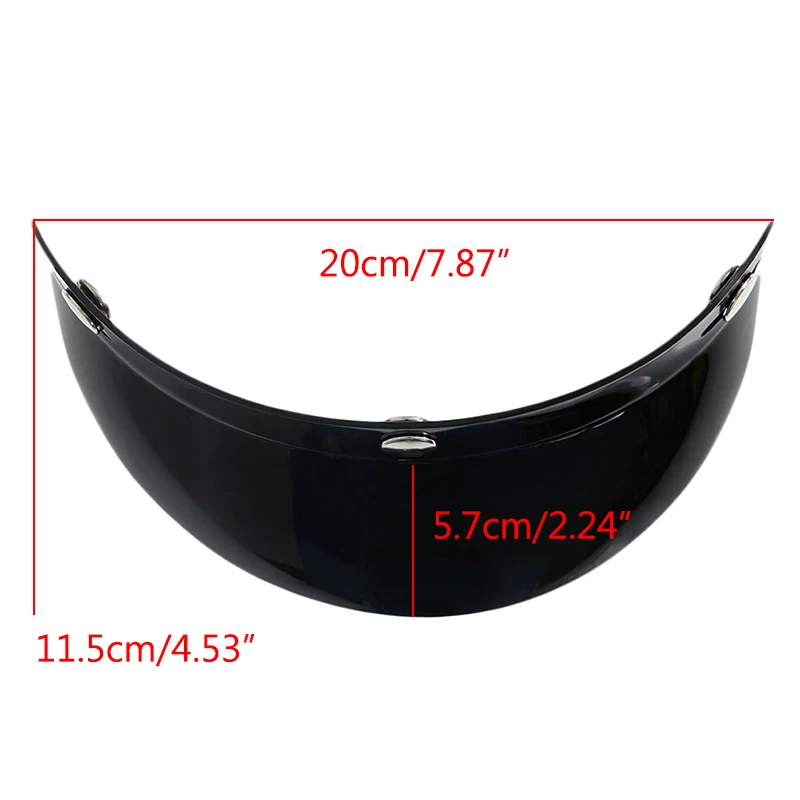 New Universal 3 Snap Visor Face Black Shield Lens For Motorcycle Helmets Open qyh | Автомобили и мотоциклы
