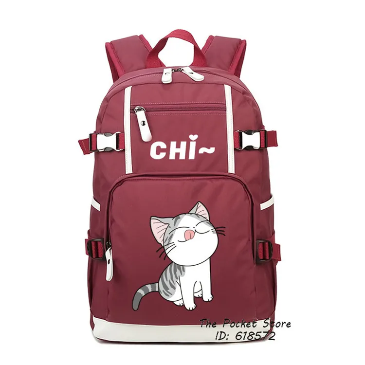 12 Женский рюкзак Kawaii Cat, милый домашний рюкзак Chi's, тканевый школьный рюкзак Chi Cat, розовый рюкзак для путешествий - Цвет: 12