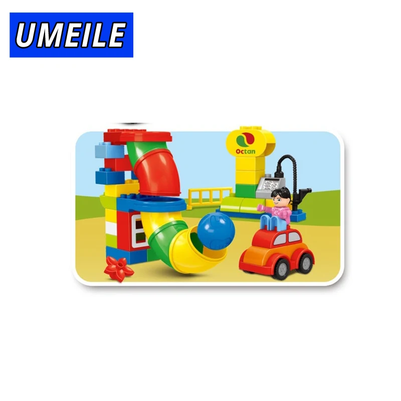 UMEILE 130 шт. строительный блок парк развлечений образовательный номер слайд DIY