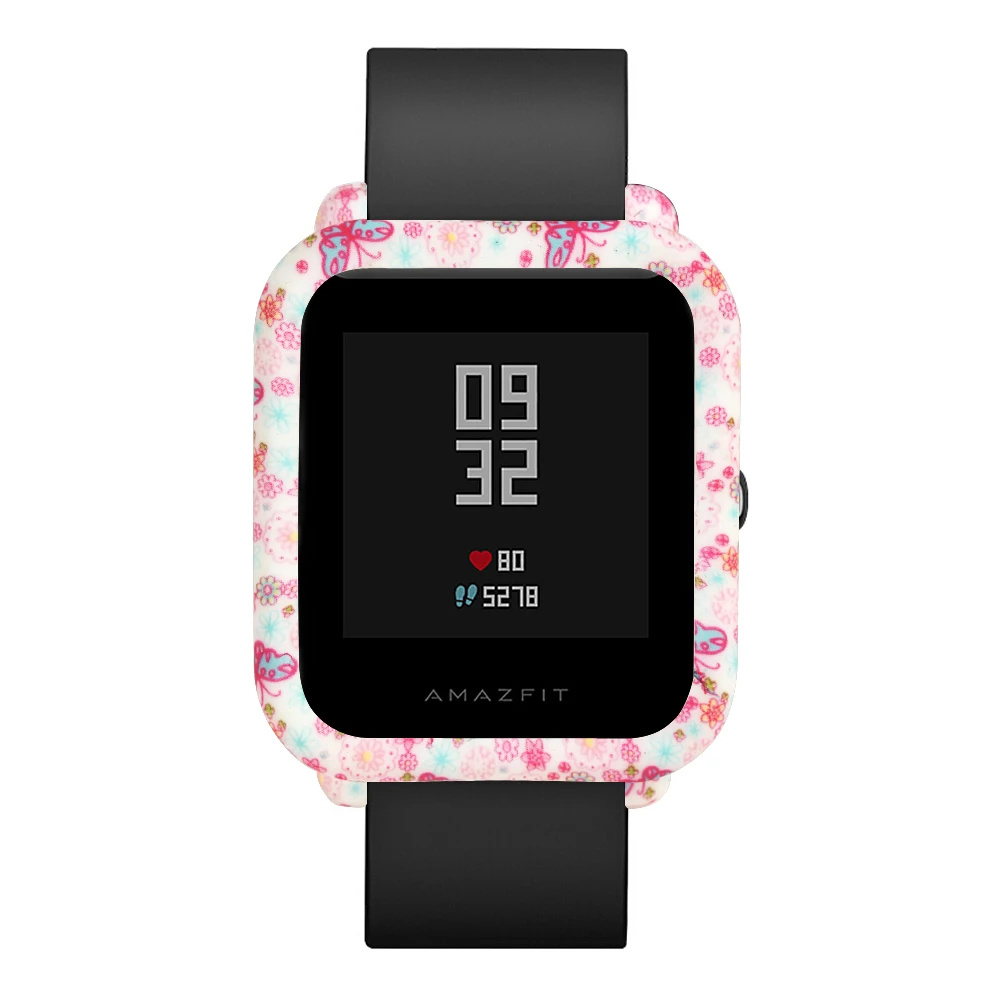 Модный мягкий красочный силиконовый чехол для Xiaomi Huami Amazfit Bip Youth Smart Watch аксессуары полная защита рамка