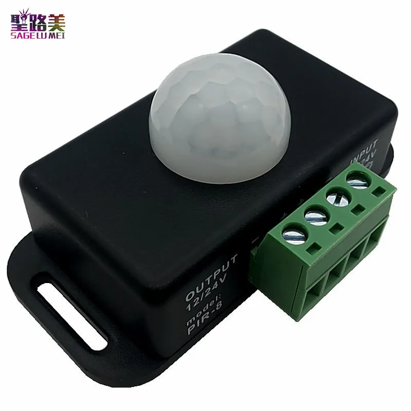 Лучшая цена 1 шт. DC12V 24V 8А инфракрасный датчик движения PIR переключатель для 5050 3528