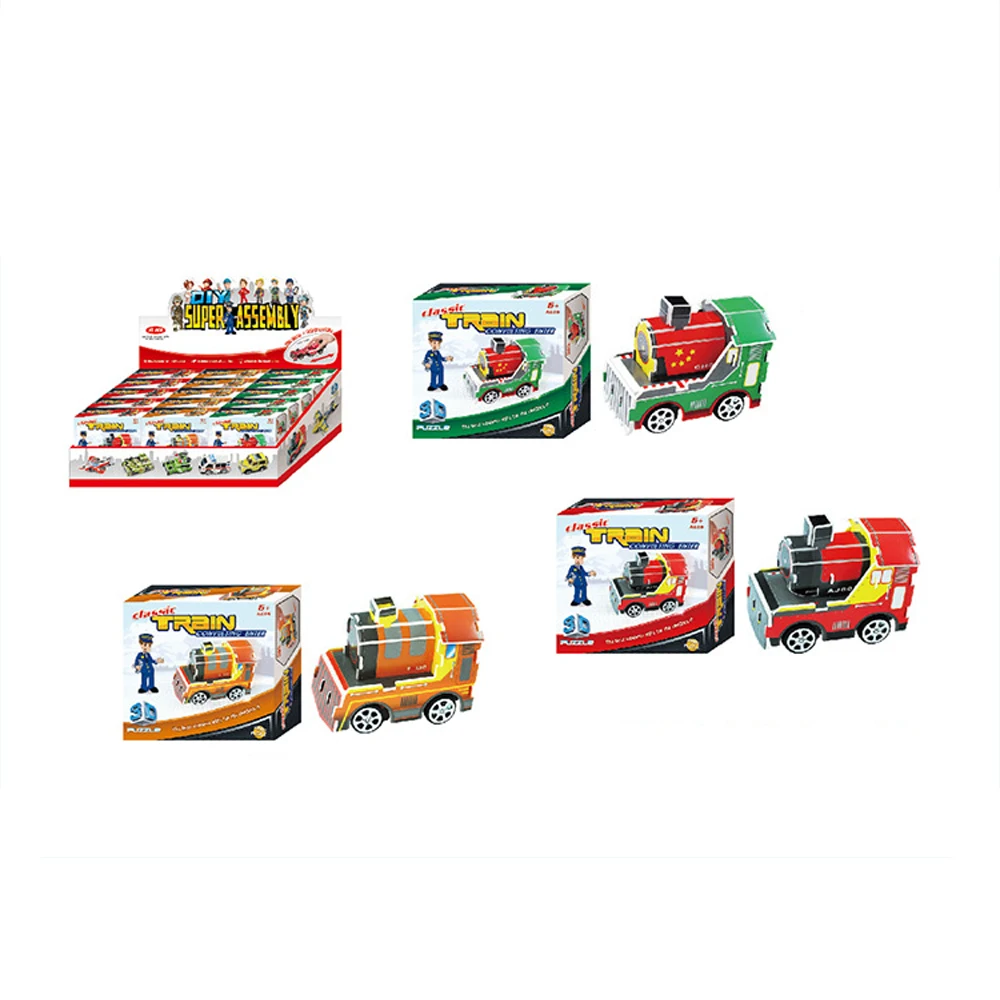 3D пазл сделай сам модель в сборе из бумаги случайный стиль автомобиль игрушки для