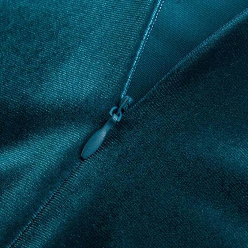 Женское осеннее офисное платье с длинным рукавом VISNXGI золотистое бархатное