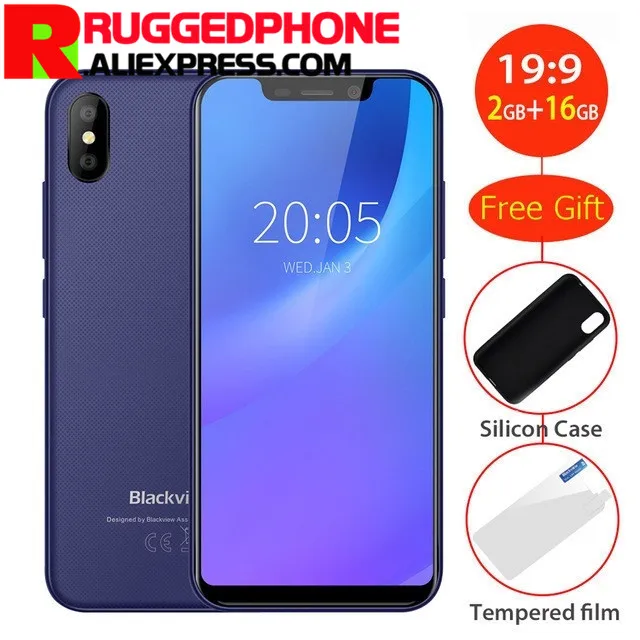 Blackview A30 смартфон с 5 дюймовым дисплеем четырёхъядерным процессором MTK6580A Android 8 1