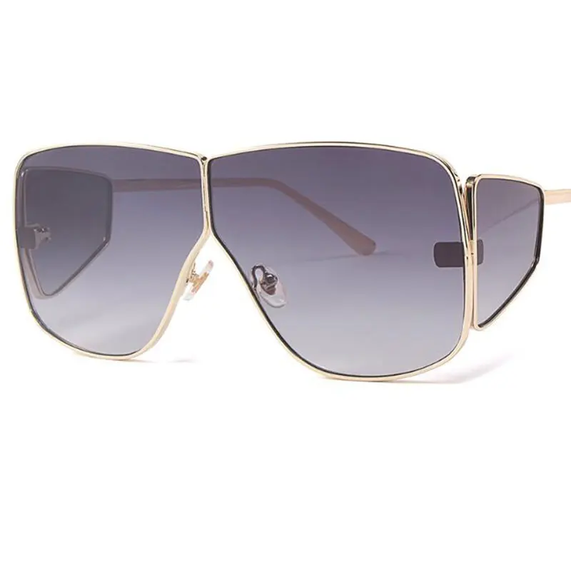 Большие желтые солнцезащитные очки модные женские с большой оправой для мужчин и