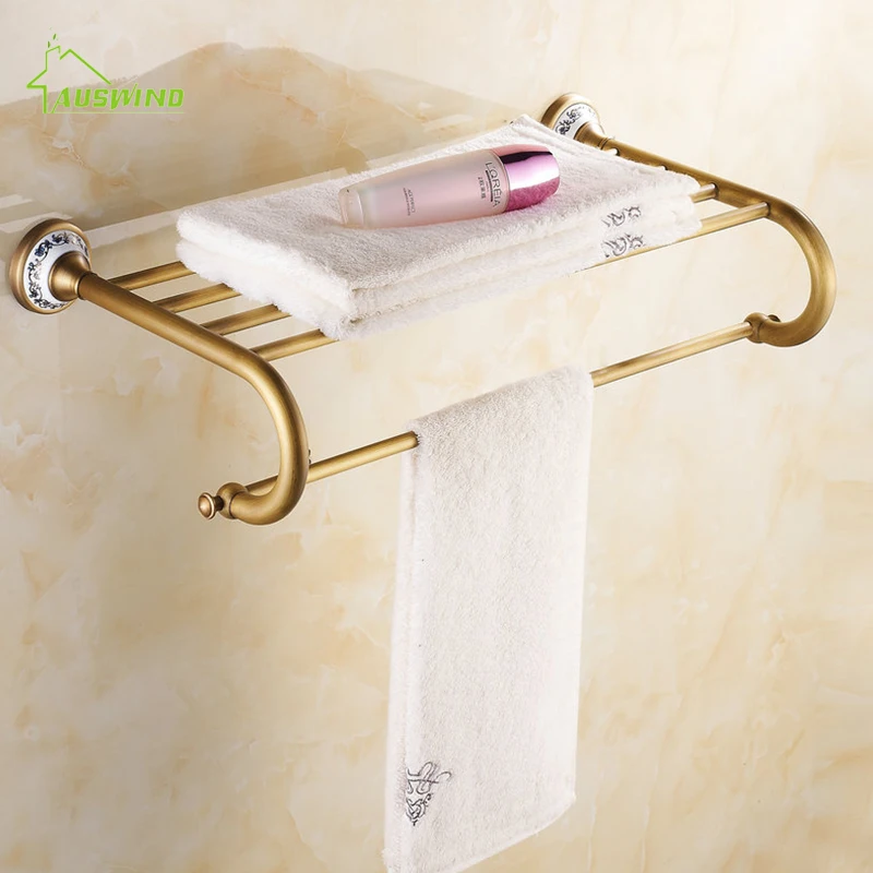 antique solid brass bronze bath hardware sets brushed porcelain base bathroom accessories wall mounted bathroom products rg6 free global shipping
