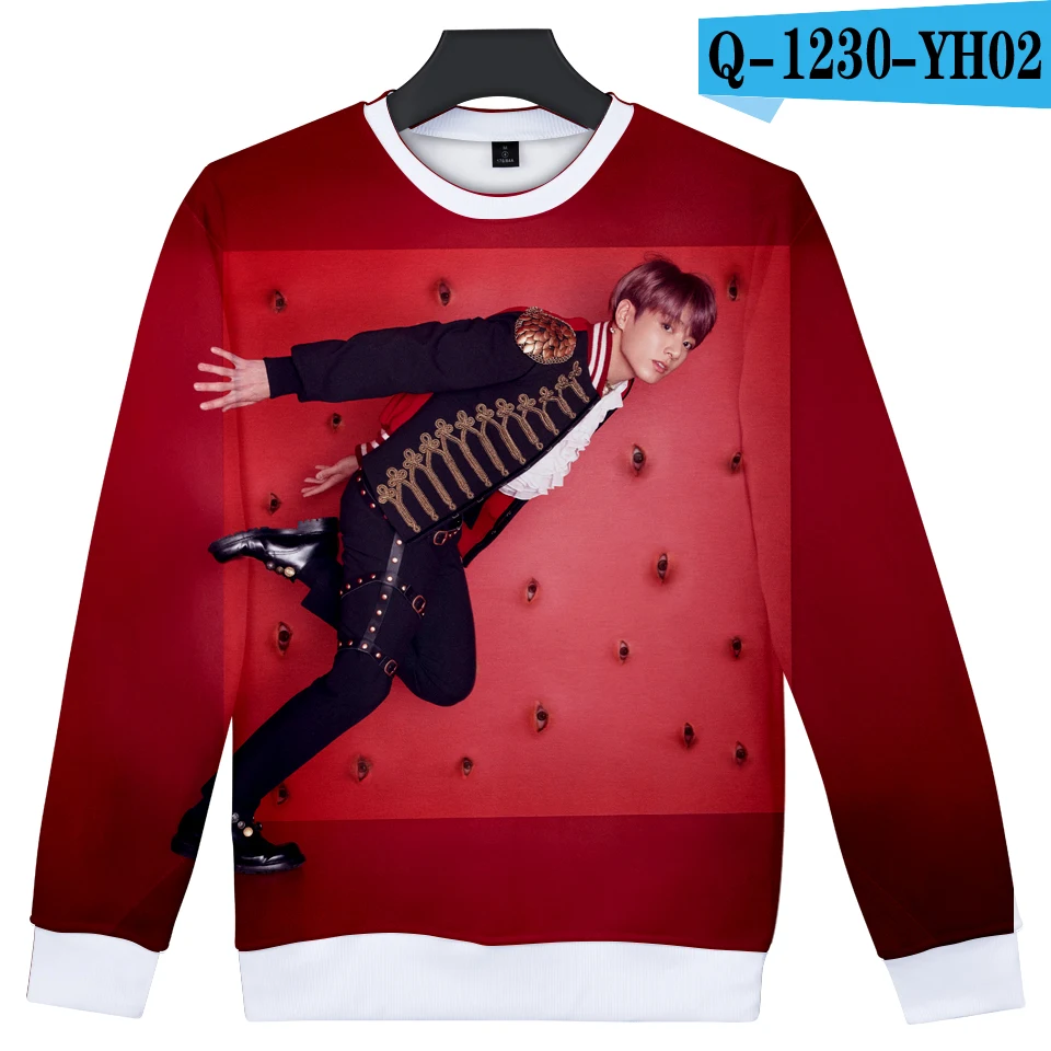Frdum Tommee Love Yourself ответ 3D kpop женщины Bangtan мальчики Толстовка Осень и зима хит хоп harajuku Корейская повседневная одежда - Цвет: Q1230