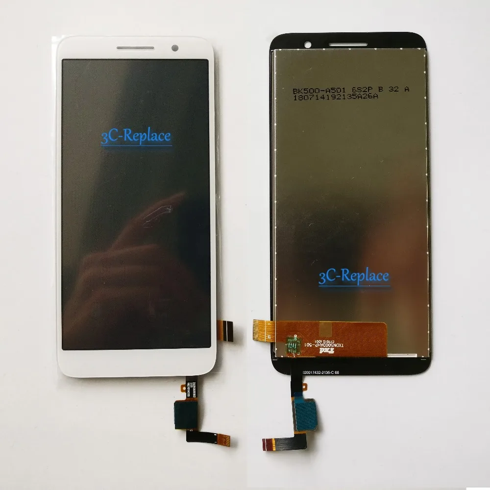 Черный/белый 4 9 дюймов для Alcatel Работает с любым оператором 1 5033 5033A 5033J 5033X 5033D 5033T