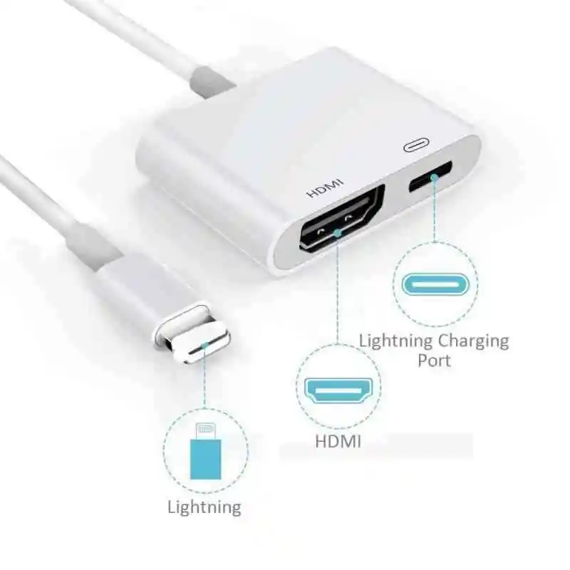 Для Lightning для цифрового AV HDMI 4K USB кабель iPhone к адаптер Разъем 1080P HD адаптеры XS X iPad Air