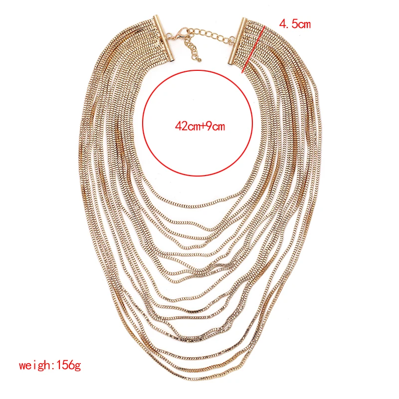 Wholesale JUJIA Statement Jewelry Collares Mujer Metal Chain Chockers Maxi Gold Necklace Pendant Necklaces | Украшения и