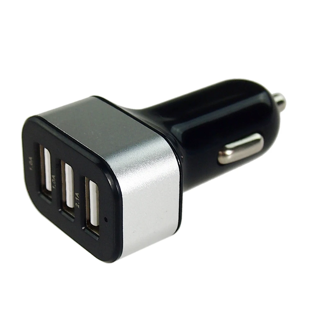 1 pcs Portable 3 port USB Car Charger AC adapter for iphone Samsung mobile phone tablet 5 colors retail/wholesale | Мобильные