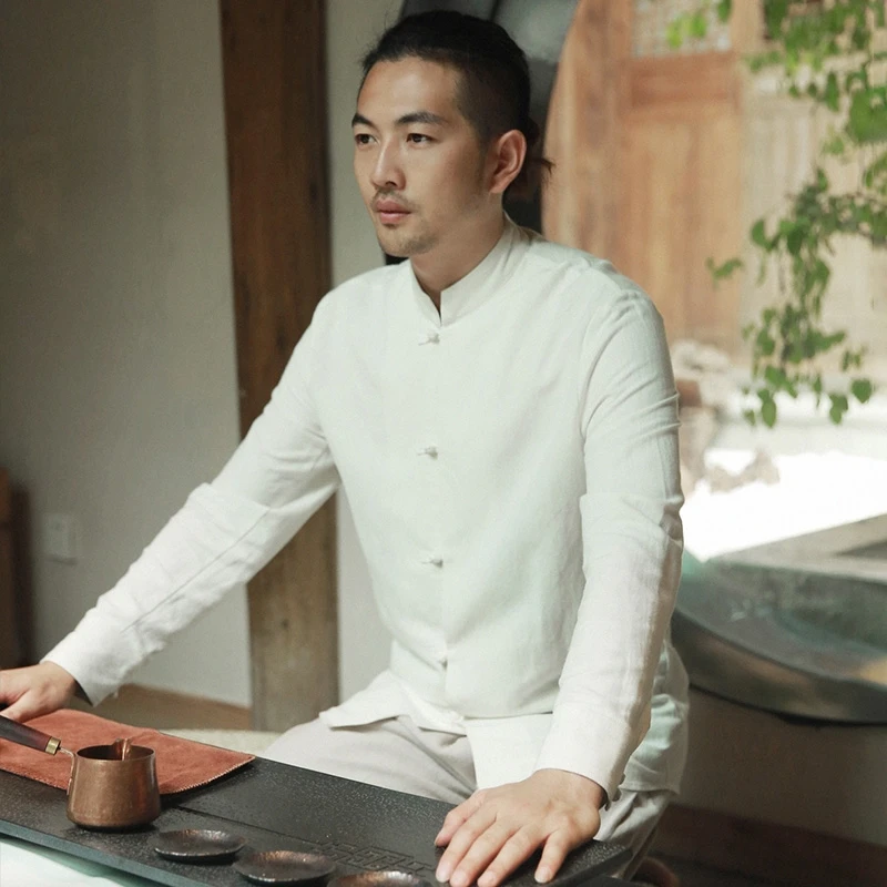 Традиционная китайская одежда для мужчин мужская куртка-бомбер пальто Мужская