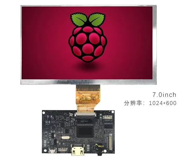 HDMI+ аудио ЖК-дисплей драйвер платы+ 7 дюймов ЖК-дисплей панель 1024*600 USB 5V DYI наборы для Raspberry Pi 3B 2