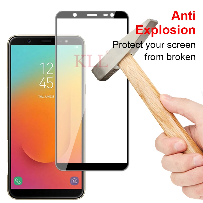 Полное покрытие из закаленного стекла для Samsung Galaxy J8 J7 J5 Prime Pro J6 J4 Plus Core J2 Защитная