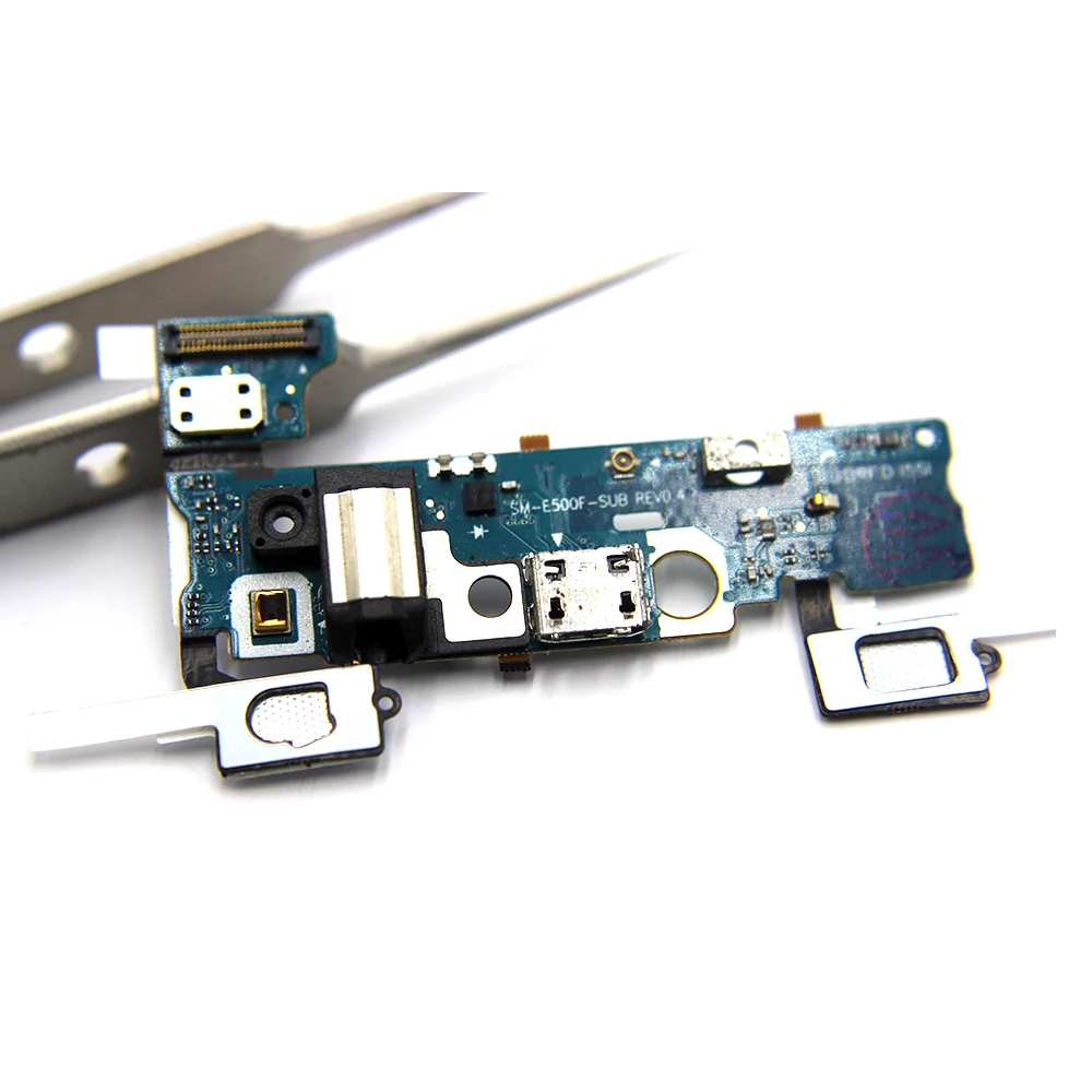 

10pcs/lot USB Charging Flex Cable For Samsung Galaxy E5 E500 E500F E500M E500H Headphone Jack Audio MIC USB Port Socket Dock